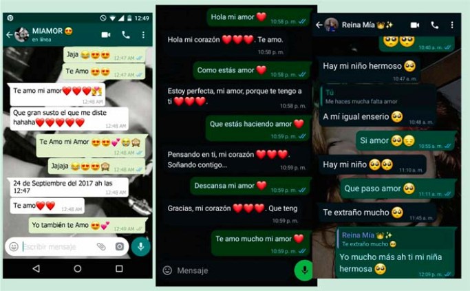 Mensaje de reconciliación en un teléfono